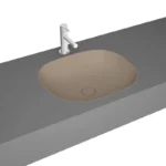 Vitra Plural 45 cm Mat Kil Beji Kare Tezgah Altı Lavabo
