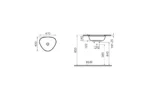 Vitra Plural 47 cm Mat Siyah Tezgahaltı Lavabo