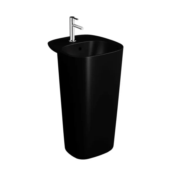 Vitra Plural 50 cm Mat Siyah Monoblok Lavabo
