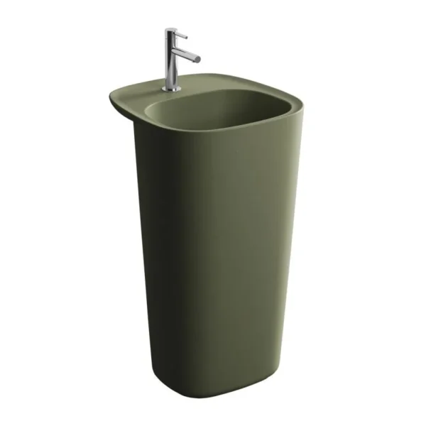 Vitra Plural 50 cm Mat Yosun Yeşili Monoblok Lavabo