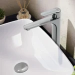 Vitra Root Round Çanak Lavabo Bataryası, Krom