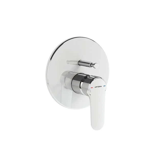 Vitra Root Round Ankastre Banyo Bataryası V-Box Sıva Üstü Grubu, Krom