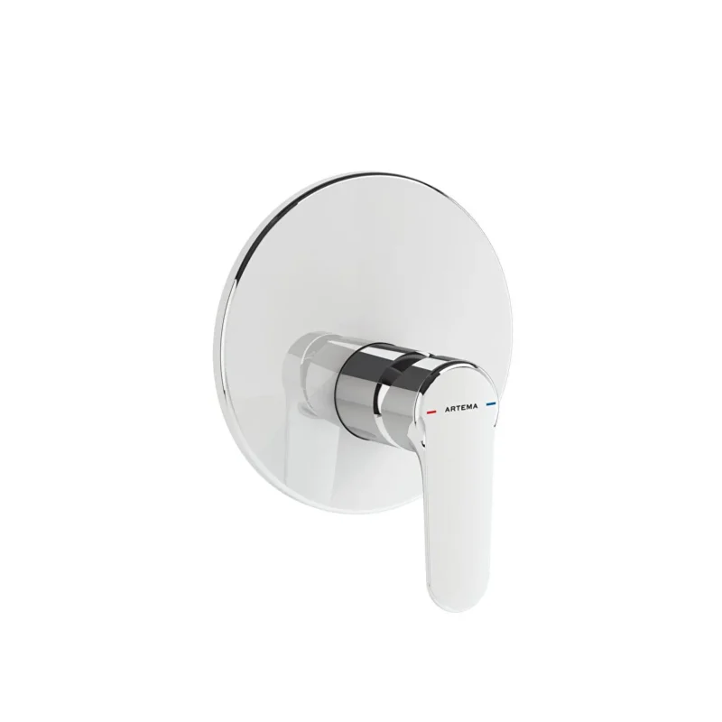 Vitra Root Round Ankastre Duş Bataryası V-Box Sıva Üstü Grubu, Krom