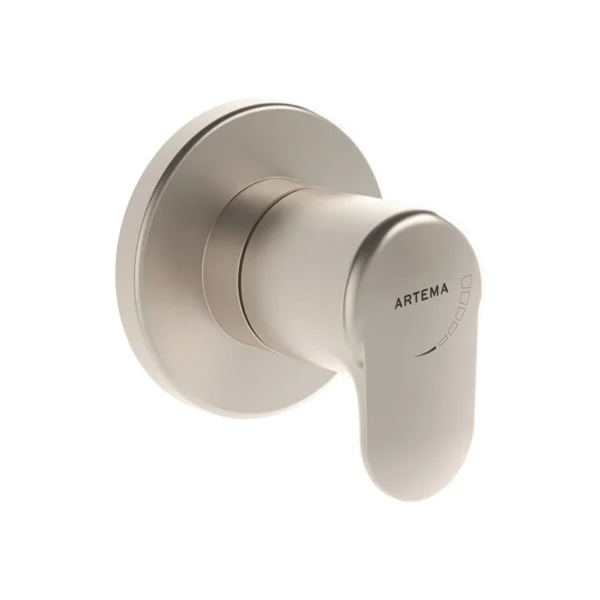Vitra Root Round Ankastre Stop Valf Sıva Üstü Grubu, Fırçalı Nikel