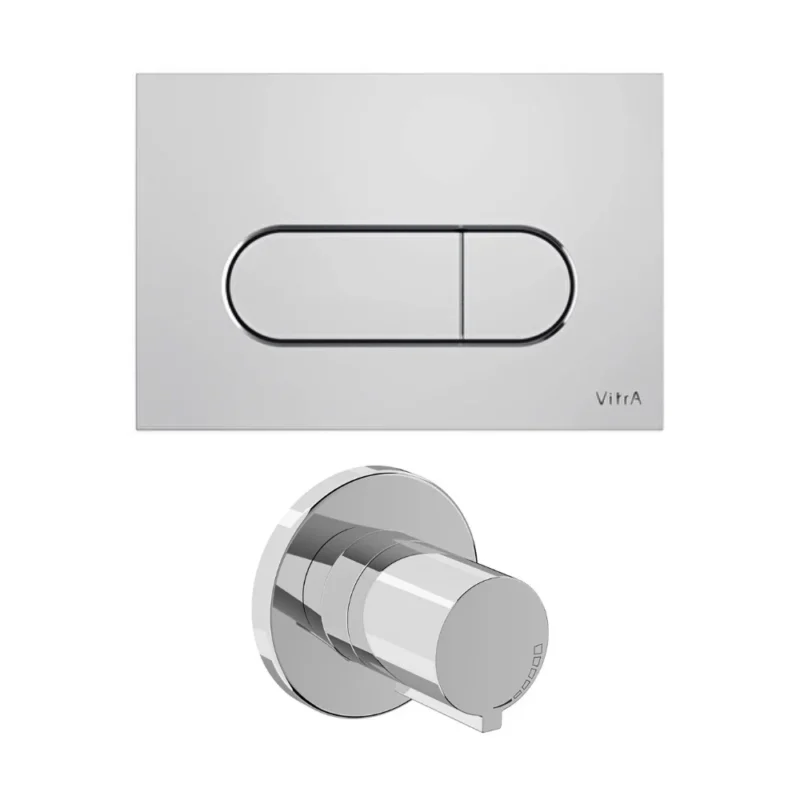 Vitra Root Round Panel Seti, Stop Valf Sıva Üstü Dahil (740-2280+A41461GR)