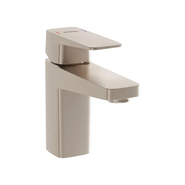 Vitra Root Square Lavabo Bataryası Fırçalı Nikel