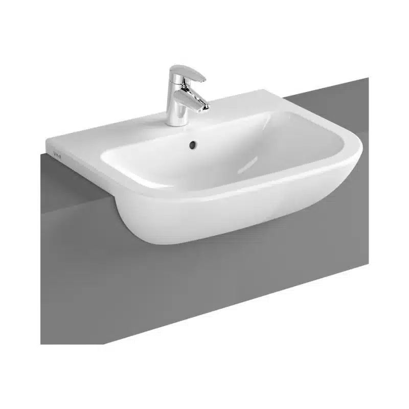Vitra S20 55 cm Beyaz Yarım Tezgah Lavabo