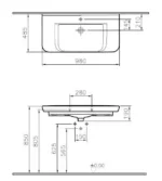 Vitra Sento 100 cm Beyaz Etajerli Lavabo