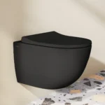 Vitra Sento Klozet Kapağı Slim, Duroplast, Üstten Sıkmalı Yavaş Kapanır, Kolay Sök-Tak, Metal Menteşeli, Mat Siyah