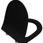 Vitra Sento Klozet Kapağı Slim, Duroplast, Üstten Sıkmalı Yavaş Kapanır, Metal Menteşeli, Mat Siyah