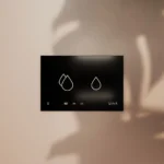 Vitra V-Care Akıllı Panel 12 cm Gömme Rezervuarlar İçin, Siyah Cam