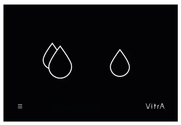 Vitra V-Care Akıllı Panel 12 cm Gömme Rezervuarlar İçin, Siyah Cam