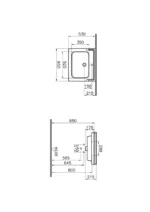 Vitra Valarte Etajerli Lavabo 65x53 cm Taşma Delikli Beyaz