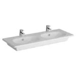 Vitra Zentrum 120 cm Beyaz Çift Gözlü Etajerli Lavabo