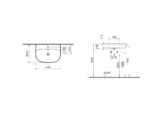Vitra Zentrum 45 cm Beyaz Standart Lavabo