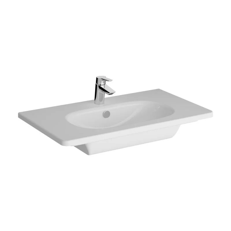 Vitra Zentrum 80 cm Beyaz Etajerli Lavabo
