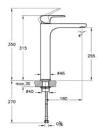 VitraRoot Round Tezgah Üstü Lavabo Bataryası, Soft Altın