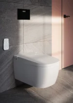 Vitra V-Care Comfort Akıllı Asma Klozet Rim-ex, 60 cm Temassız, Taharet Borulu, Taharet Borusu Girişi Sıva Altı Uygulamalı, Clean, Beyaz - Görsel 4