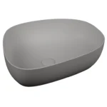 Vitra Outline Çanak Lavabo Tv Şekilli, 55x43 cm Armatür Deliksiz, Su Taşma Deliksiz, Clean, Mat Taş Gri
