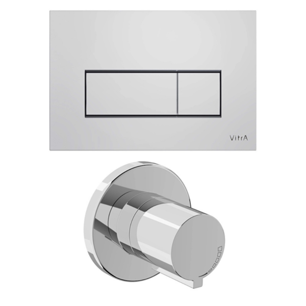 Vitra Root Square Panel Seti, stop valf sıva üstü dahil (740-2380+A41461GR)