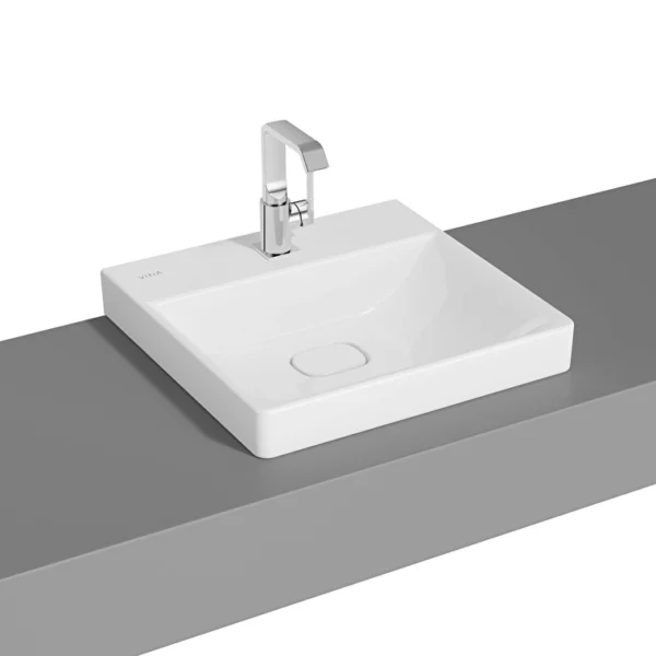 Vitra Metropole Çanak Lavabo 50x47 cm Tek Armatür Delikli, Su Taşma Delikli, Beyaz