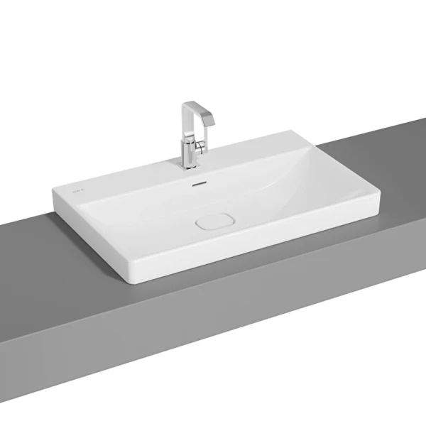 Vitra Metropole Çanak Lavabo 80x47 cm Tek Armatür Delikli, Su Taşma Delikli, Beyaz