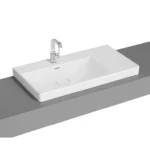 Vitra Metropole Çanak Lavabo 90x47 cm Tek Armatür Delikli, Su Taşma Delikli, Beyaz