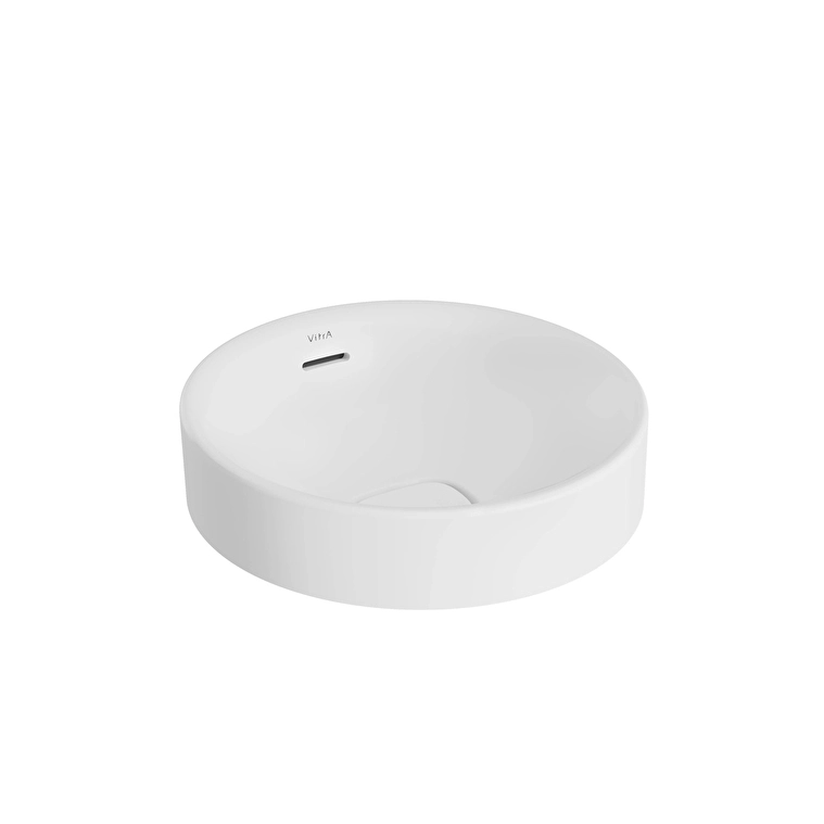 7532B001-0673.webp Vitra Metropole Çanak Lavabo Yuvarlak, 40x40 cm Armatür Deliksiz, Su Taşma Delikli, Mat Beyaz - Görsel 1