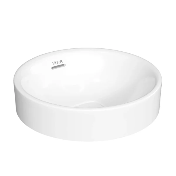 Vitra Metropole Çanak Lavabo Yuvarlak, 40x40 cm Armatür Deliksiz, Su Taşma Delikli, Beyaz