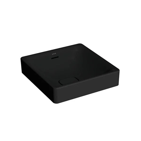 Vitra Metropole Çanak Lavabo Kare, 40x40 cm Armatür Deliksiz, Su Taşma Delikli, Mat Siyah