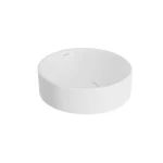 Vitra Metropole Çanak Lavabo Yuvarlak, Kompakt, 40x38 cm Armatür Deliksiz, Su Taşma Deliksiz, Mat Beyaz