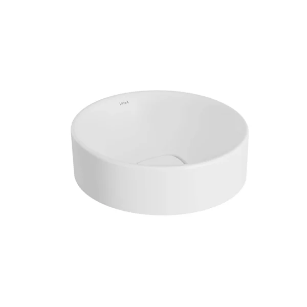 Vitra Metropole Çanak Lavabo Yuvarlak, Kompakt, 40x38 cm Armatür Deliksiz, Su Taşma Deliksiz, Mat Beyaz