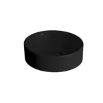 Vitra Metropole Çanak Lavabo Yuvarlak, Kompakt, 40x38 cm Armatür Deliksiz, Su Taşma Deliksiz, Mat Siyah