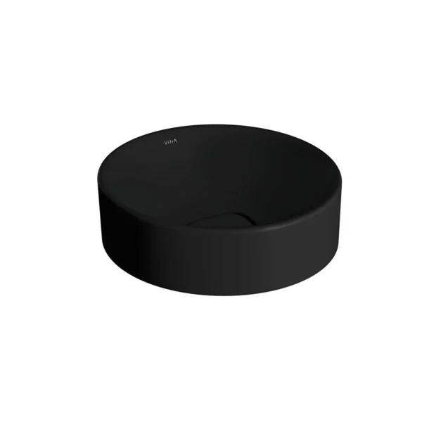 Vitra Metropole Çanak Lavabo Yuvarlak, Kompakt, 40x38 cm Armatür Deliksiz, Su Taşma Deliksiz, Mat Siyah