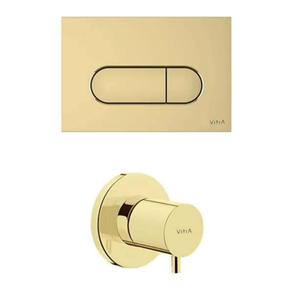 Vitra Root Round Panel Seti, stop valf sıva üstü dahil (740-2224+A4145874)