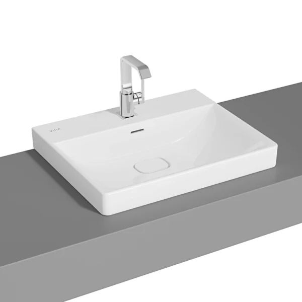 Vitra Metropole Çanak Lavabo 60x47 cm Tek Armatür Delikli, Su Taşma Delikli, Beyaz