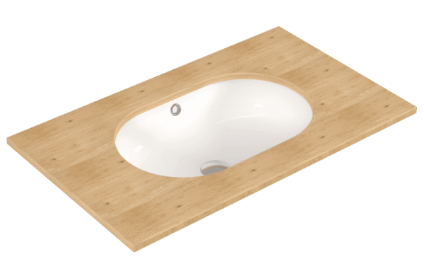 Eca Serel Luna Tezgah Altı Oval Lavabo 38x55