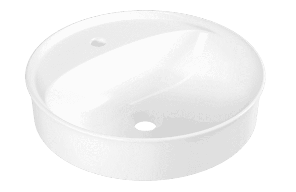 Eca Serel Nita Yuvarlak Minimal Batarya Delikli Lavabo 46x46 cm