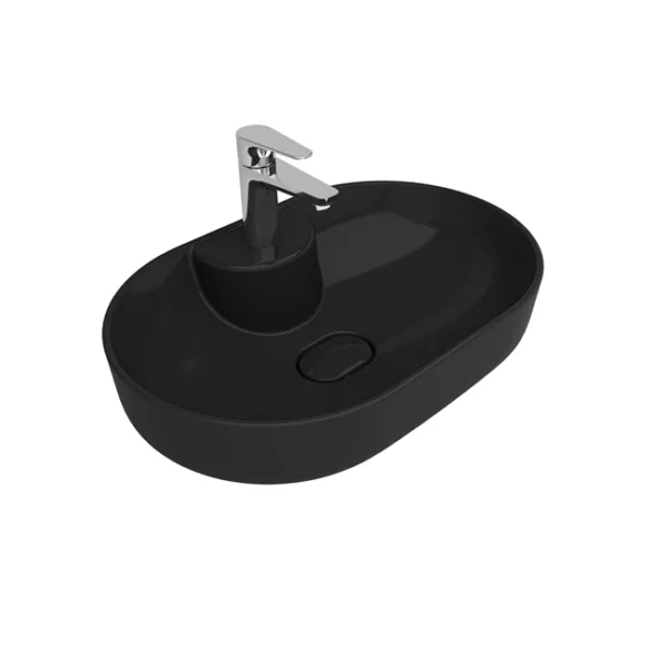 Kale Zero 2.0 60x40 Ada Oval Çanak Lavabo Siyah