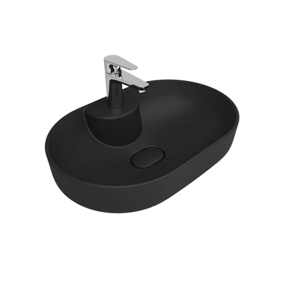 Kale Zero 2.0 60x40 Ada Oval Çanak Lavabo Mat Siyah