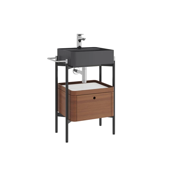 310300104305.webp Kale Icon 2.0 Kare Set (Lavabo Dolap + Antrasit Lavabo + Sifon) (Lavabo Dahil) - Görsel 1