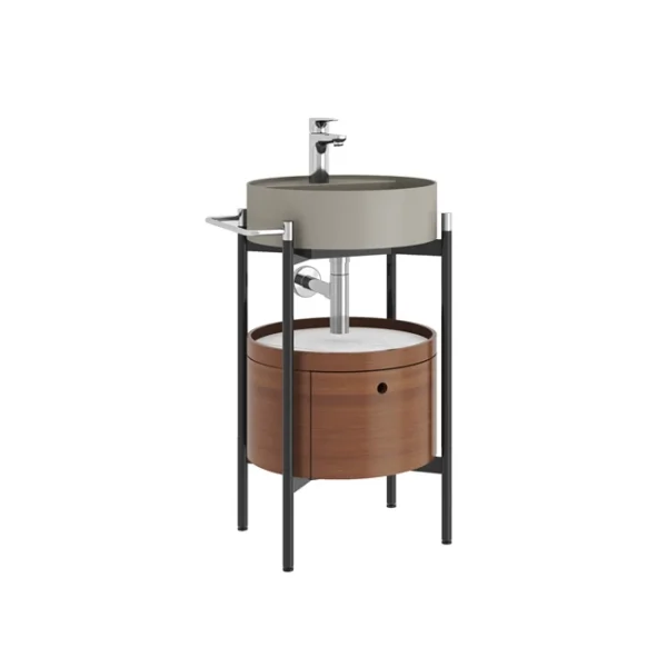 Kale Icon 2.0 Yuvarlak Set (Lavabo Dolap + Vizon Lavabo + Sifon) (Lavabo Dahil)