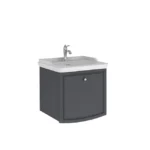 Kale Arte+ Lavabo Dolabı 65 cm Mat Antrasitarsıt Krom (Lavabo Dahil)