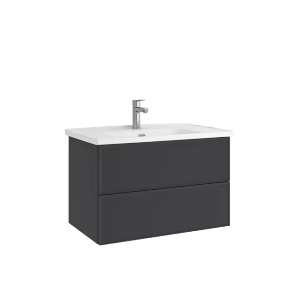 Kale Zeta 80 cm Set Mat Antrasit (Lavabo Dahil)