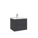 Kale Zeta 65 cm Set Mat Antrasit (Lavabo Dahil)