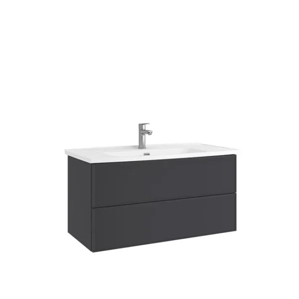 Kale Zeta 100 cm Set Mat Antrasit (Lavabo Dahil)