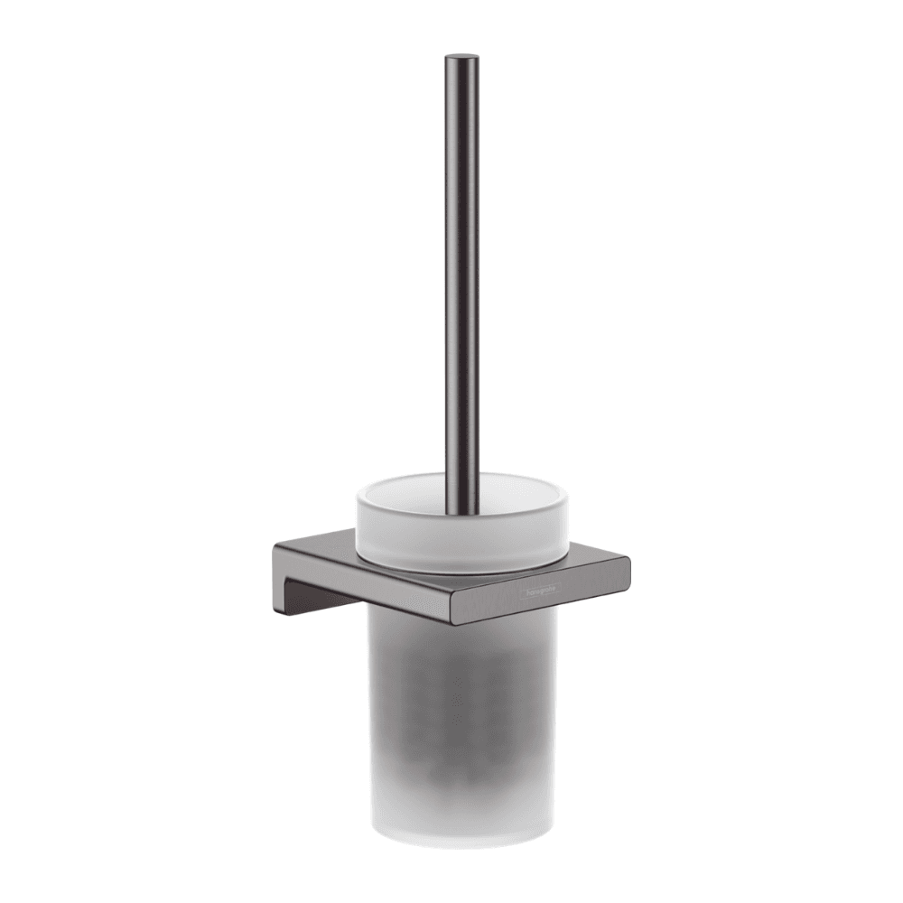 41752340.png Hansgrohe AddStoris Siyah Krom Tuvalet fırçası - Görsel 1