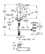 Grohe Allure Brilliant Tek Kumandalı Lavabo Bataryası - Görsel 2
