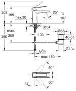 Grohe Allure Brilliant Tek Kumandalı Lavabo Bataryası - Görsel 4