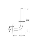 Grohe Essentials Yedek Tuvalet Kağıtlığı, Fırçalı - Görsel 2